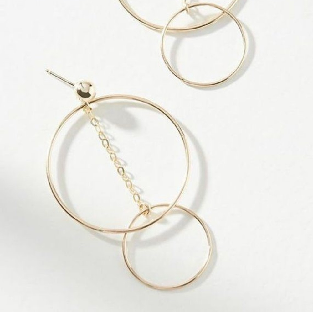 14k Goldfilled Double Rings Earrings